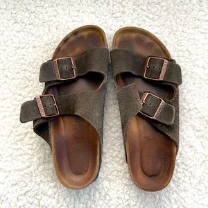 Birkenstock Arizona Suede Leather Mocha Size 38